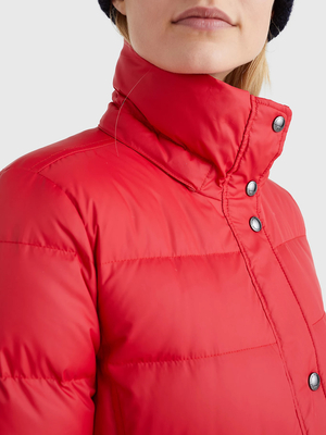 Tommy Hilfiger dámsky červený kabát TYRA - XS (XLG)