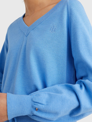 Tommy Hilfiger dámsky modrý sveter - S (C19)