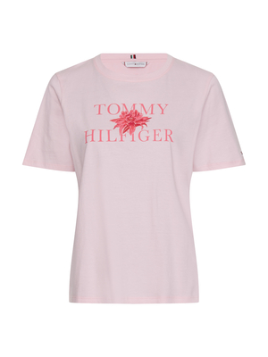 Tommy Hilfiger dámske ružové tričko - M (TPD)
