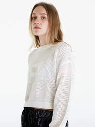 Tommy Hilfiger dámsky krémový sveter - L (YBH)