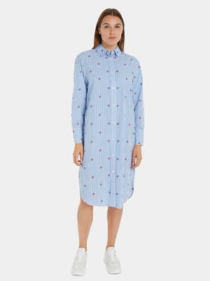 Tommy Hilfiger dámske košeľové oversized šaty - 34 (0BD)