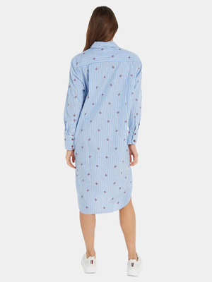 Tommy Hilfiger dámske košeľové oversized šaty - 34 (0BD)