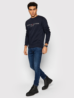 Tommy Hilfiger pánska tmavo modrá mikina Logo - S (DW5)