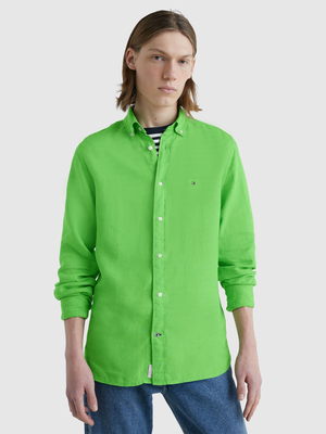 Tommy Hilfiger pánska zelená košeľa - M (LWY)