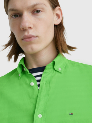 Tommy Hilfiger pánska zelená košeľa - M (LWY)