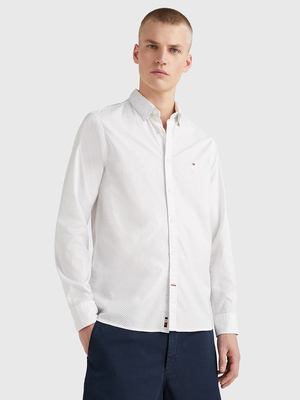 Tommy Hilfiger pánska biela košeľa - S (0K4)
