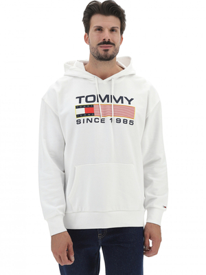 Tommy Jeans pánska biela mikina - M (YBR)