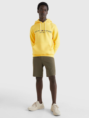 Tommy Hilfiger pánska žltá mikina Logo Hoody - M (ZFM)