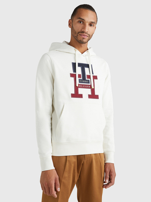 Tommy Hilfiger pánska biela mikina - M (YBI)