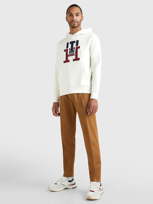 Tommy Hilfiger pánska biela mikina - L (YBI)