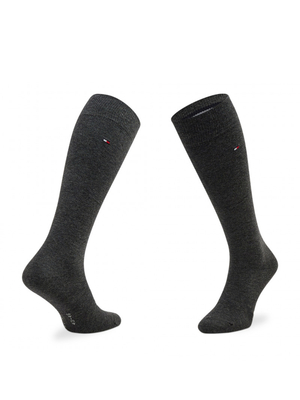 Tommy Hilfiger pánske čierno šedé ponožky 4 pack - 39 (002)