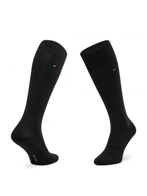 Tommy Hilfiger pánske čierno šedé ponožky 4 pack - 39 (002)