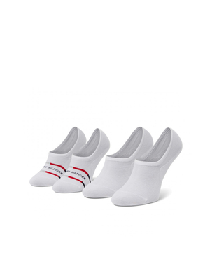 Tommy Hilfiger pánske biele ponožky 2 pack - 39 (001)