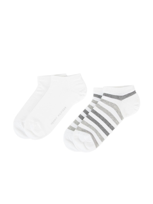 Tommy Hilfiger pánske biele ponožky 2 pack - 43 (300)