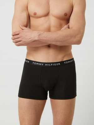 Tommy Hilfiger pánske čierne boxerky 3 pack - M (0VI)