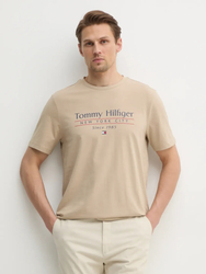 Tommy Hilfiger pánske béžové tričko - L (RBT)