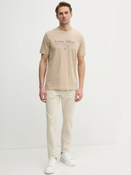 Tommy Hilfiger pánske béžové tričko - L (RBT)