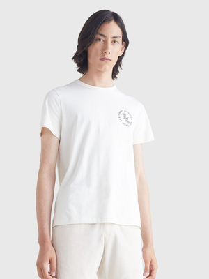 Tommy Hilfiger pánske biele tričko Circle - M (YBI)
