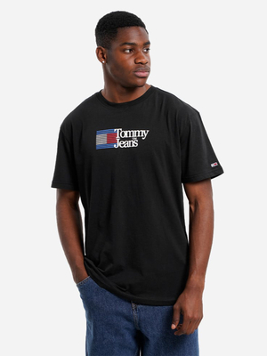 Tommy Jeans pánske čierne tričko - M (BDS)