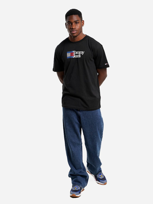 Tommy Jeans pánske čierne tričko - L (BDS)