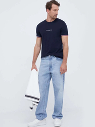 Tommy Hilfiger pánske tmavo modré tričko - L (DW5)