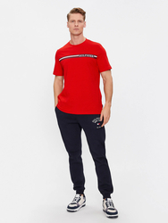 Tommy Hilfiger pánske červené tričko - M (XND)