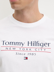 Tommy Hilfiger pánske biele tričko - L (YBR)