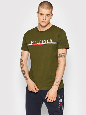 Tommy Hilfiger pánske zelené tričko - M (GYY)