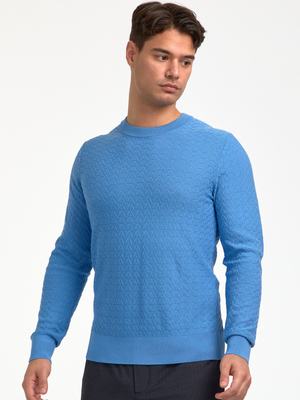 Tommy Hilfiger pánsky modrý sveter - L (C35)