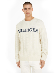 Tommy Hilfiger pánsky krémový sveter - M (0K4)