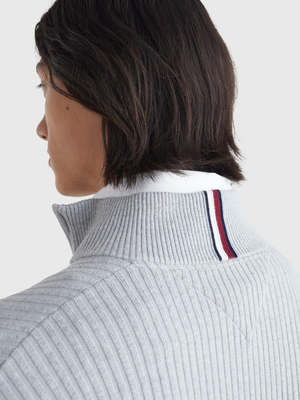 Tommy Hilfiger pánsky šedý sveter - L (P01)