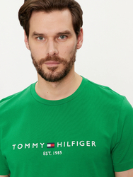 Tommy Hilfiger pánske zelené tričko Logo - S (L4B)