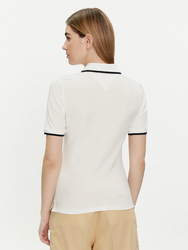 Tommy Hilfiger dámske biele polo tričko  - XS (YBL)