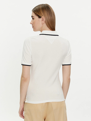 Tommy Hilfiger dámske biele polo tričko  - S (YBL)