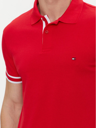Tommy Hilfiger pánske červené polo tričko - S (XLG)
