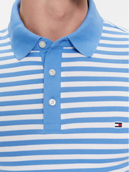 Tommy Hilfiger pánske modré pruhované polo tričko - L (0A6)