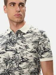 Tommy Hilfiger pánska béžová polo košeľa - S (0K4)