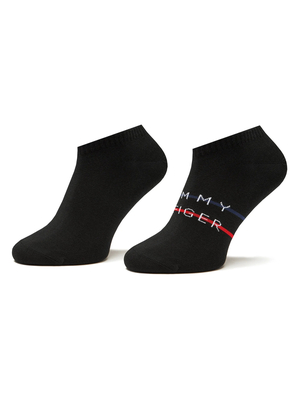 Tommy Hilfiger pánske čierne ponožky 2pack - 39/42 (003)