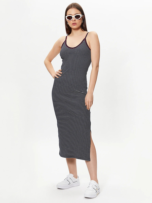Tommy Hilfiger dámske tmavo modré pruhované šaty - XS (0BF)