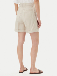 Tommy Hilfiger dámske ľanové béžové šortky - 34 (ACI)