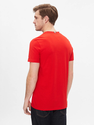 Tommy Hilfiger pánske červené tričko Emblem - S (XND)