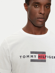 Tommy Hilfiger pánske biele tričko - M (YBR)