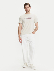 Tommy Hilfiger pánske béžové tričko - L (ACG)