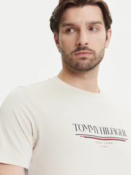 Tommy Hilfiger pánske béžové tričko - L (ACG)