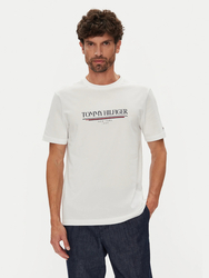 Tommy Hilfiger pánske biele tričko - L (YBR)