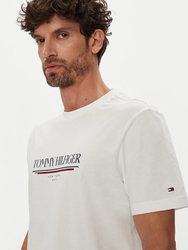 Tommy Hilfiger pánske biele tričko - L (YBR)