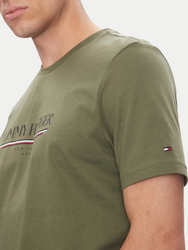 Tommy Hilfiger pánske khaki tričko - L (PLI)