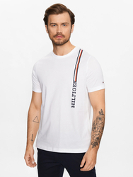Tommy Hilfiger pánske biele tričko - M (YBR)