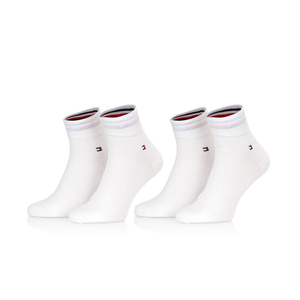 Tommy Hilfiger pánske biele ponožky 2 pack - 43/46 (300)