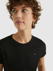 Tommy Hilfiger dámske čierne tričko - S (BDS)